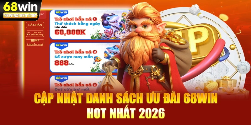 Cập nhật danh sách ưu đãi 68WIN hot nhất 2026