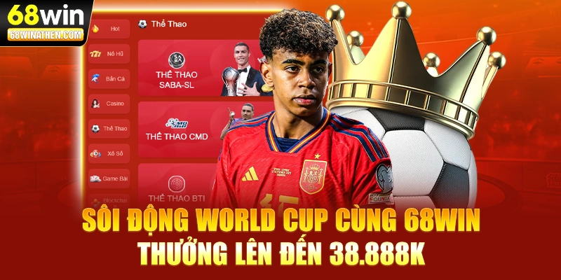 Sôi động World Cup cùng 68win